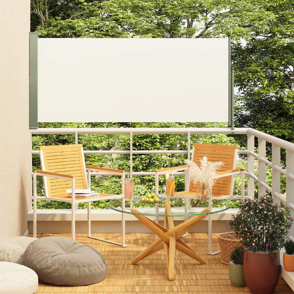 Vidaxl Toldo Lateral Retráctil De Jardín Crema160x300 Cm_1