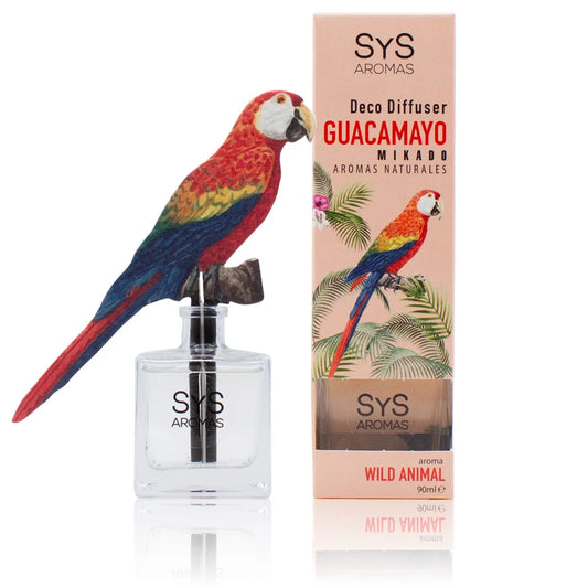 Difusor de Varillas Guacamayo Wild Animal 90 ml | Aroma Fresco y Natural | Mikado Decorativo | Ambiente Tropical_0