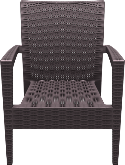 Siesta Exclusive Pack De 2 Sillones Miami Lounge Armchair Ratán Marrón_2