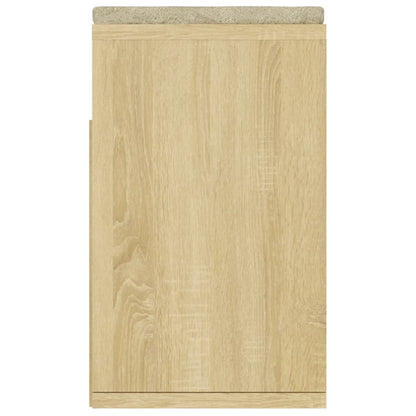 Vidaxl Banco Zapatero Con Cojín Madera Ingeniería Sonoma 104x30x49 Cm_5