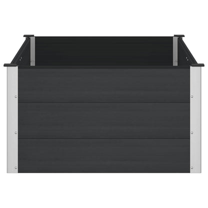 Arriate Elevado Negro 150 X 100 X 54 Cm Wpc Y Aluminio_3