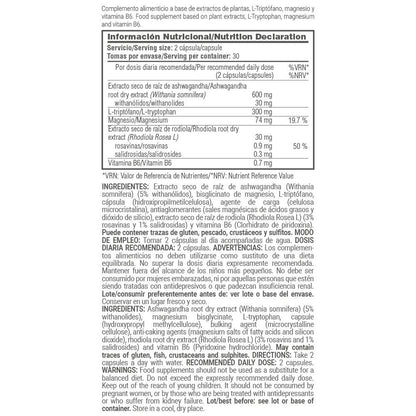 Focus (ashwagandha + L-triptófano) - 60 Cápsulas Vegetales - Mejora El Descanso - Masmusculo_4