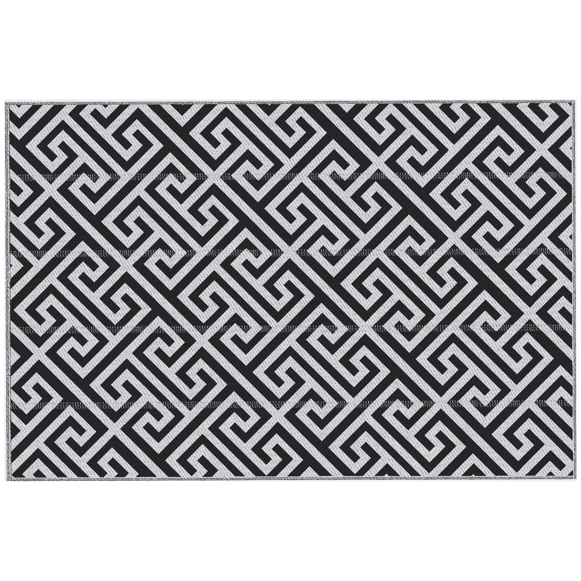 Outsunny Alfombra De Exterior Reversible 182x274 Cm Con Patrón Geométrico_0