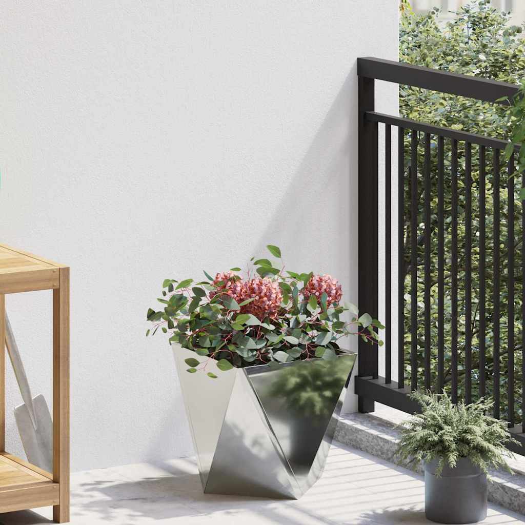 Jardinera 2 Uds. Plateado 30 X 30 X 30 Cm Acero Galvanizado_3