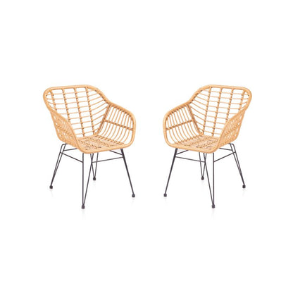 Pack 2 Sillas De Exterior Zaza Rattán, Rattan, 61 X 82 X 56_1