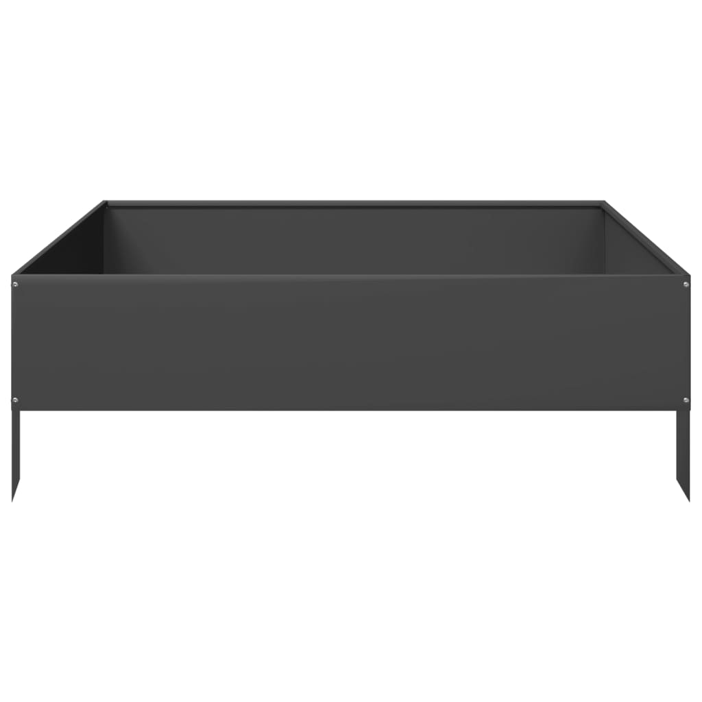 Arriate De Acero Negro 100x100x26 Cm_3
