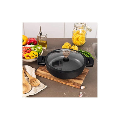 Olla Baja Polka Excellence 28 Low Pot Force. Diámetro 28 Cm, Aluminio Fundido, Revestimiento Antiadherente, Apta Para Todo Tipo De Cocinas Y Lavavaj_1