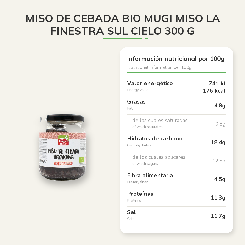 Información nutricional