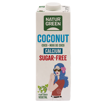 Bebida vegetal de coco e cálcio sem açúcar NaturGreen 1 litro