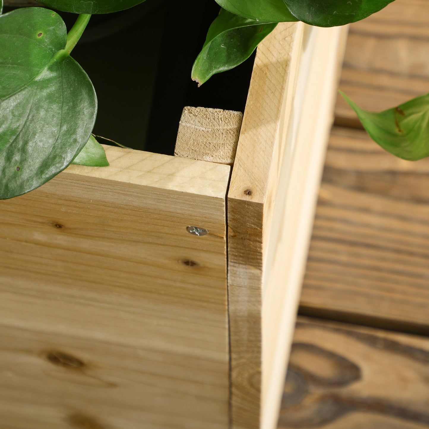 Outsunny Jardinera De Madera Con Enrejado Para Cultivos Verduras 110x116x120 Cm_4
