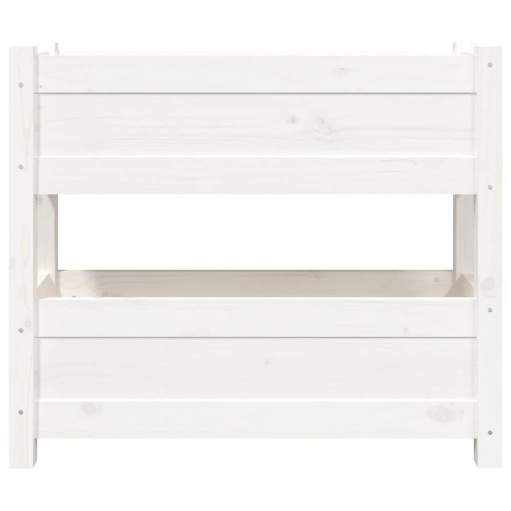 Jardinera De Madera Maciza De Pino Blanco 77x25x66 Cm_4