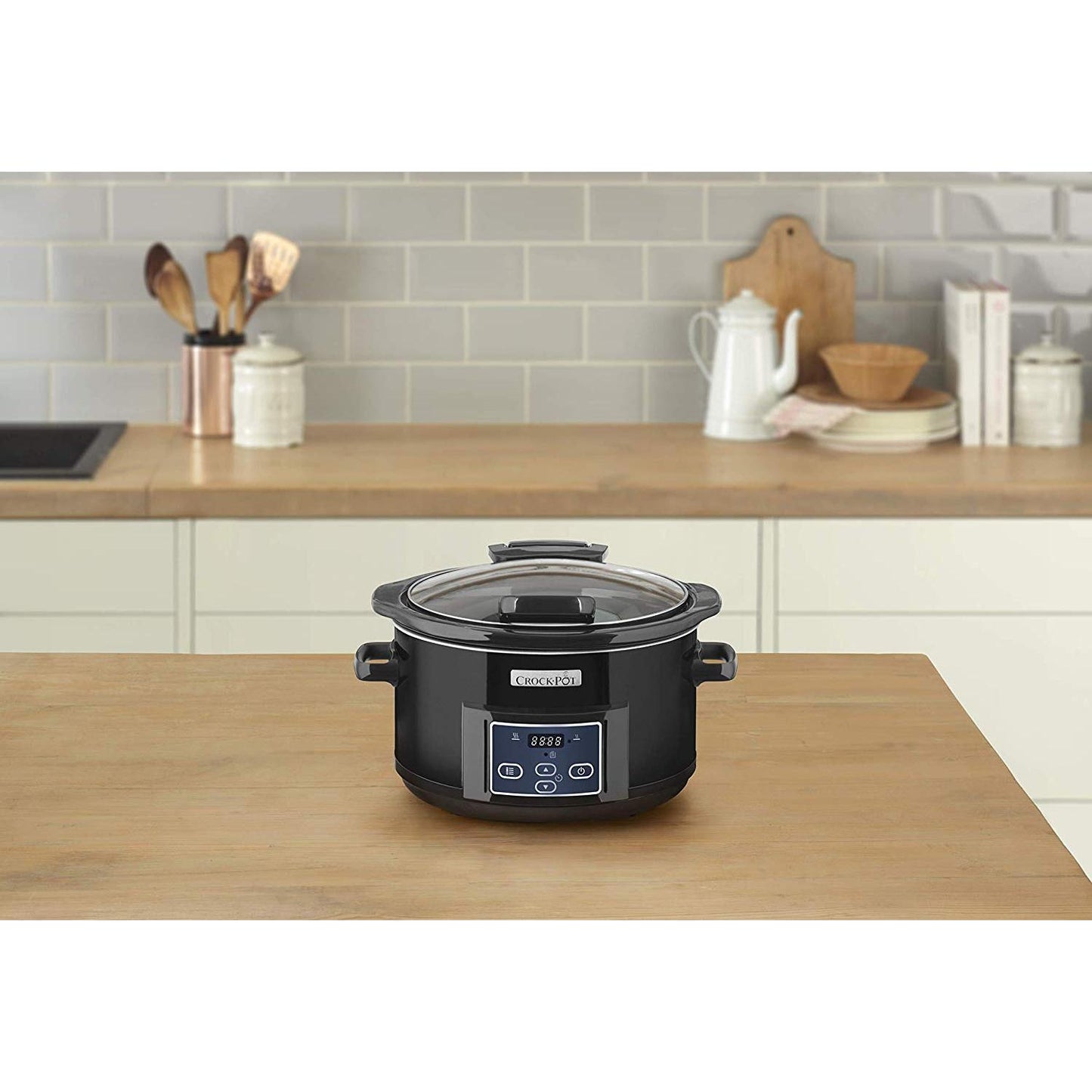 Panela elétrica de cozedura lenta Crockpot 4,7 L CSC052X com tampa flip-top (reformada)