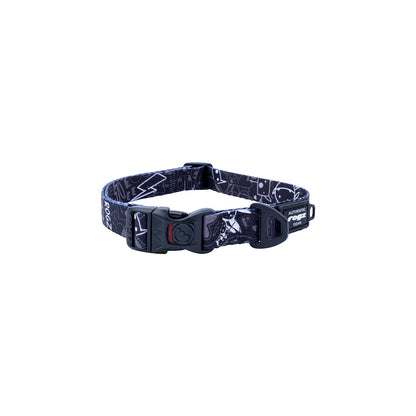 Collar Para Perro, Modelo Fusion De Rogz, Estampado Graffiti Negro. Talla S (8-14kg)_2