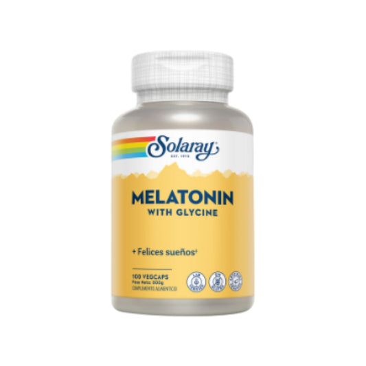 Melatonina + Glicina Solaray 100 Cápsulas