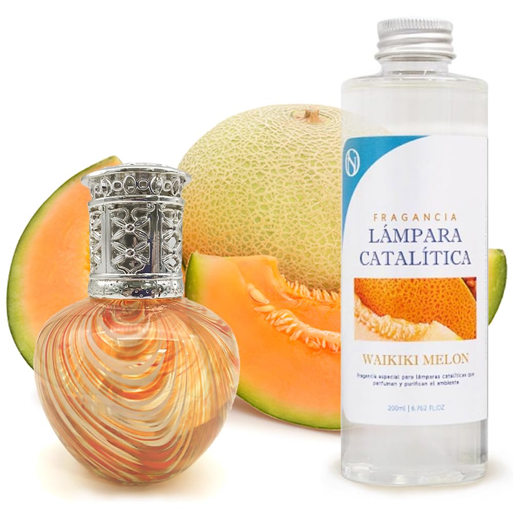 Lámpara Catalítica Orange Waves + Fragancia Waikiki Melon 200 Ml - Elimina Malos Olores, Impurezas Y Perfuma_0