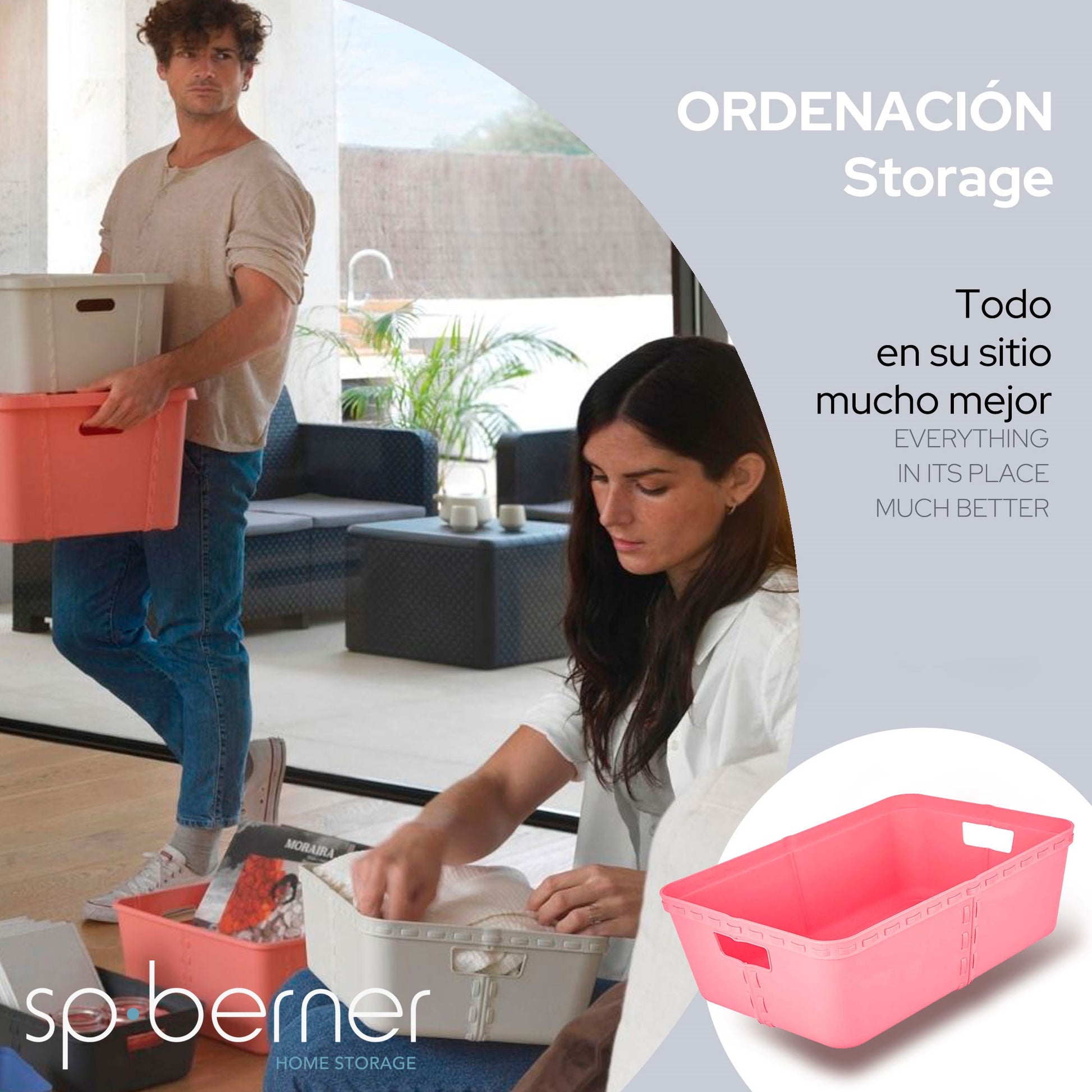 3x Life Story Cesta De Almacenaje T Small Rose_1