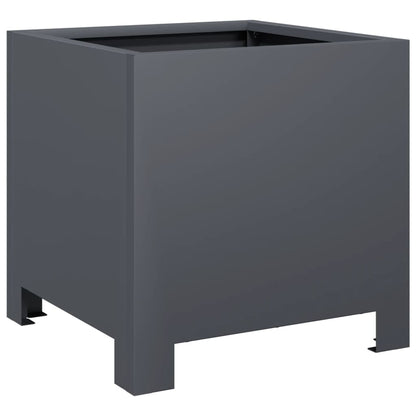 Jardineras 2 Unidades Acero Gris Antracita 30x30x30 Cm_4