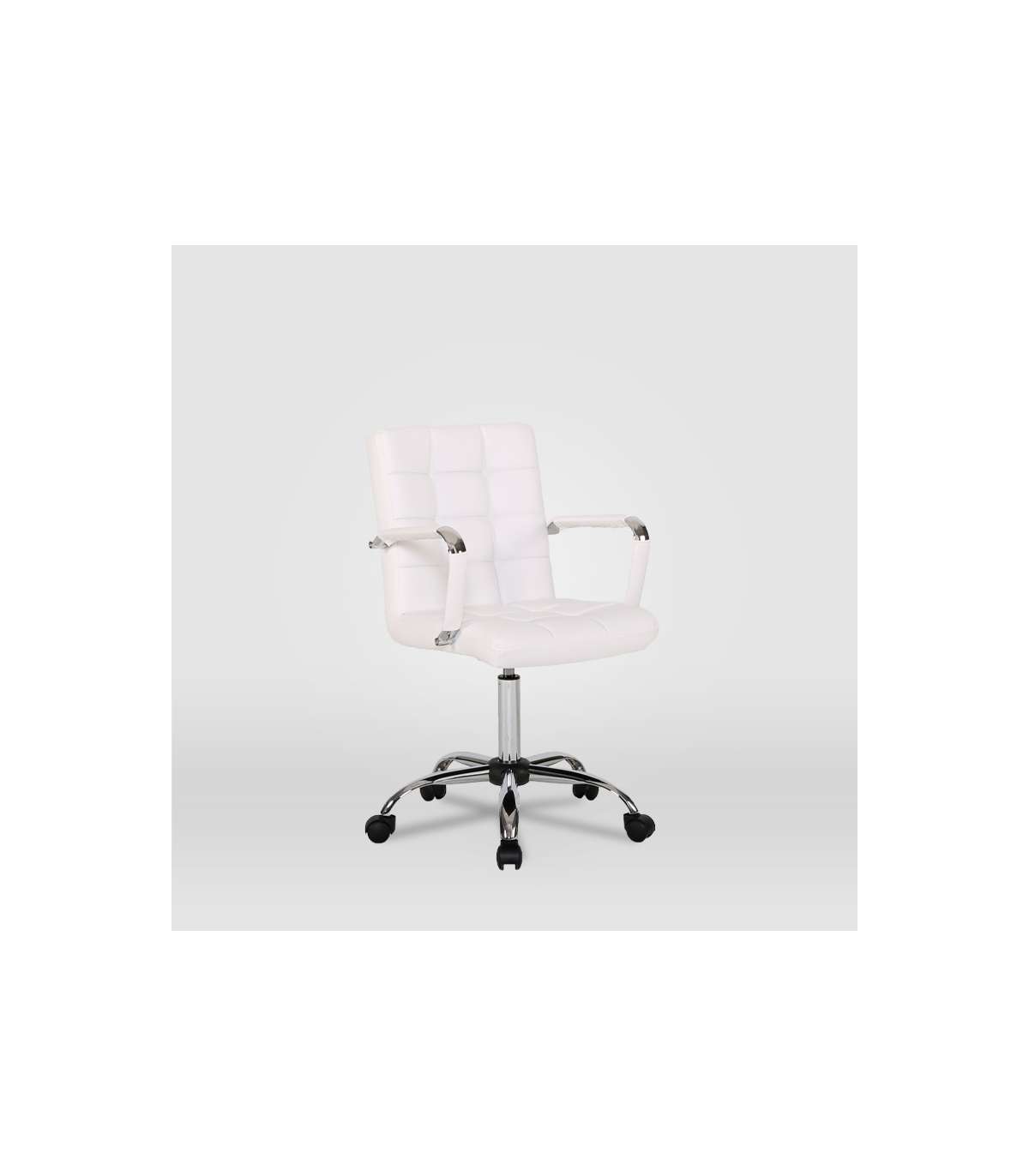 Silla De Oficina Isabella En Blanco. Alto: 89-104, Ancho: 51, Fondo: 49._5