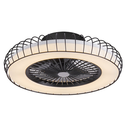 Ventilador 72w Dc Albonez Negro 5 Aspas Transp. 18x53x53cm 6vel. 3 Colores C/remoto, Mem., Temp., Reg. Intensidad 6120lm_1