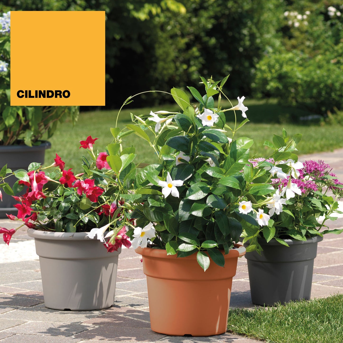 Maceta Cilíndrica Ø Cm 35 Gris