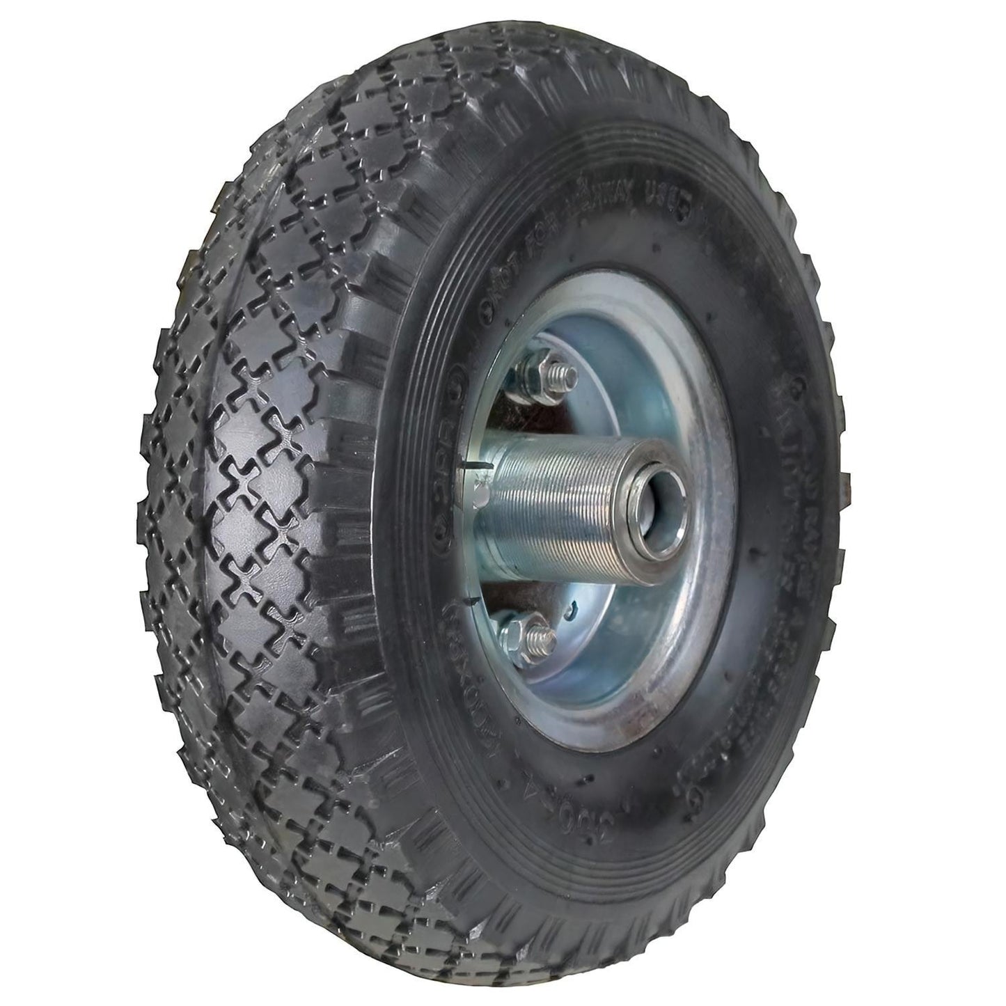 Rueda Carretilla Sacos Neumática Llanta Galvanizada Eje Descentrado Ø 20 Mm.