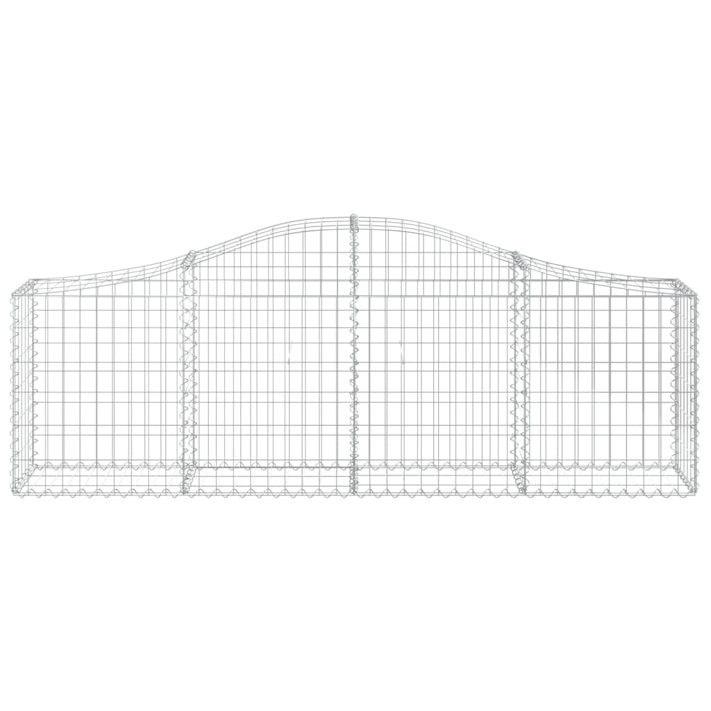 Cestas De Gaviones 12 Uds Forma De Arco Hierro 200x30x60/80 Cm_3