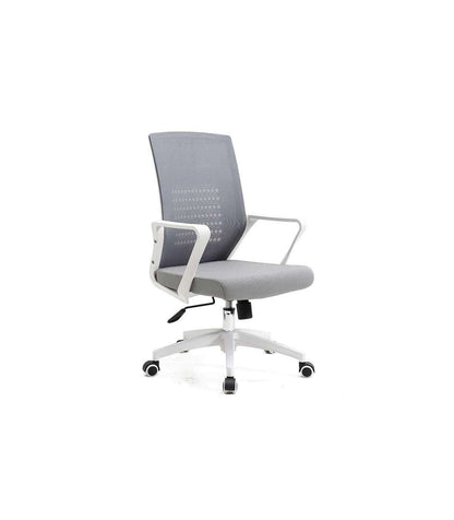 Silla Despacho De Diseño Moderno Giratoria Elevable Acabado Gris/blanco, 92-105 Cm(alto)5_0