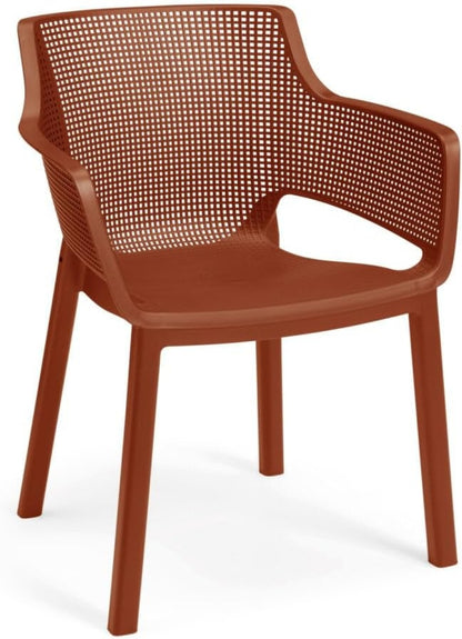Keter Set X4 Silla De Exterior De Jardín Elisa Terra 61,5x53x78,4cm_2
