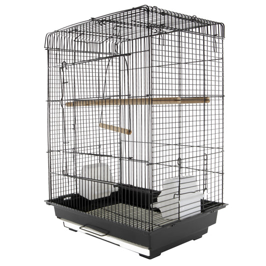 Pawhut Jaula Para Pájaro Espaciosa Jaula De Aves Con Techo Abierto Con Soportes_0