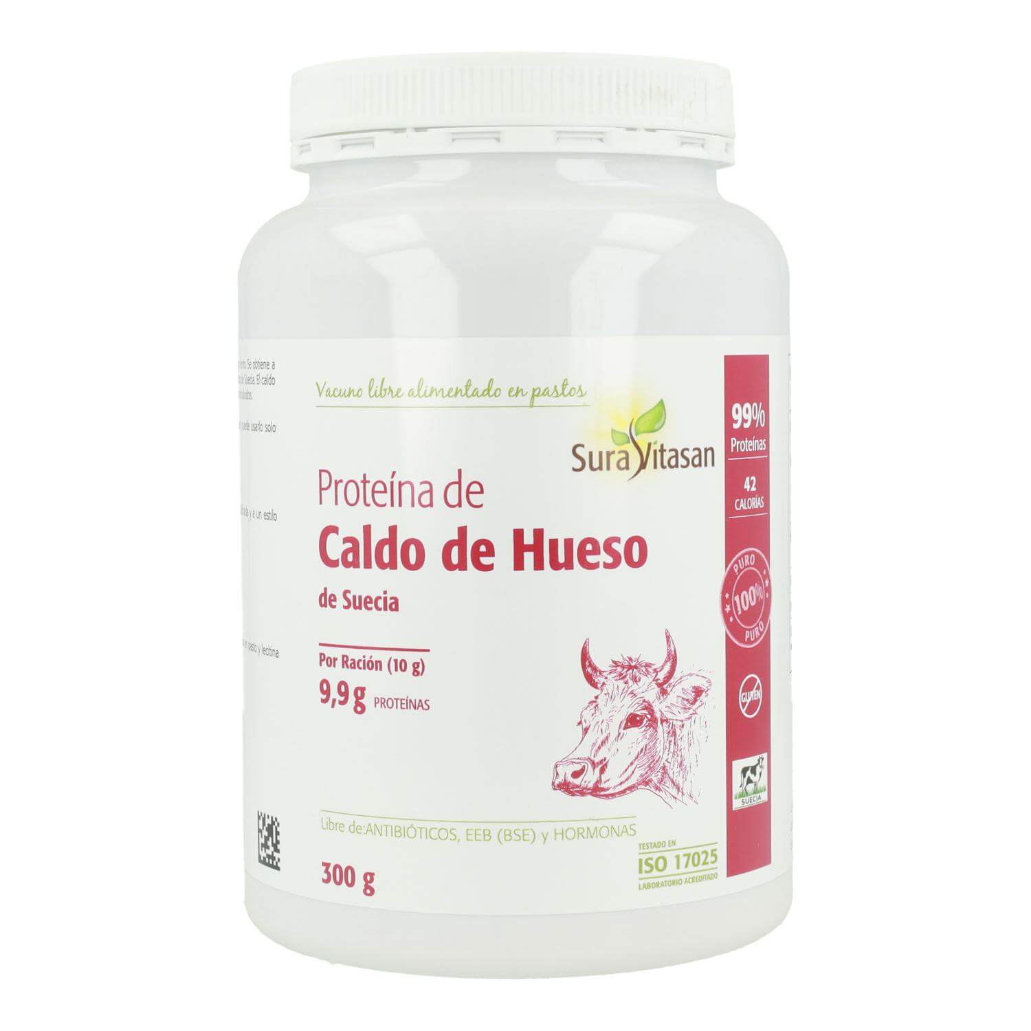 Embalagem de 5 x Proteína de Caldo de Osso 300 g Sura Vitasan