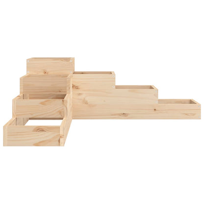Jardinera De Jardín De 4 Niveles, 106 X 104,5 X 36 Cm, Madera Maciza De Pino_4