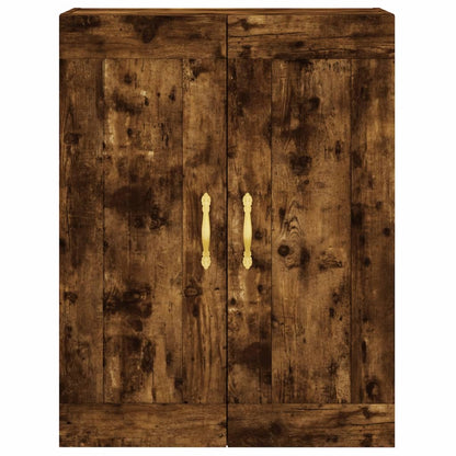Aparador Alto Madera Contrachapada Roble Ahumado 69,5x34x180 Cm_5