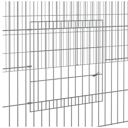 Vidaxl Jaula Para Conejos 3 Paneles Hierro Galvanizado 325x109x54 Cm_5