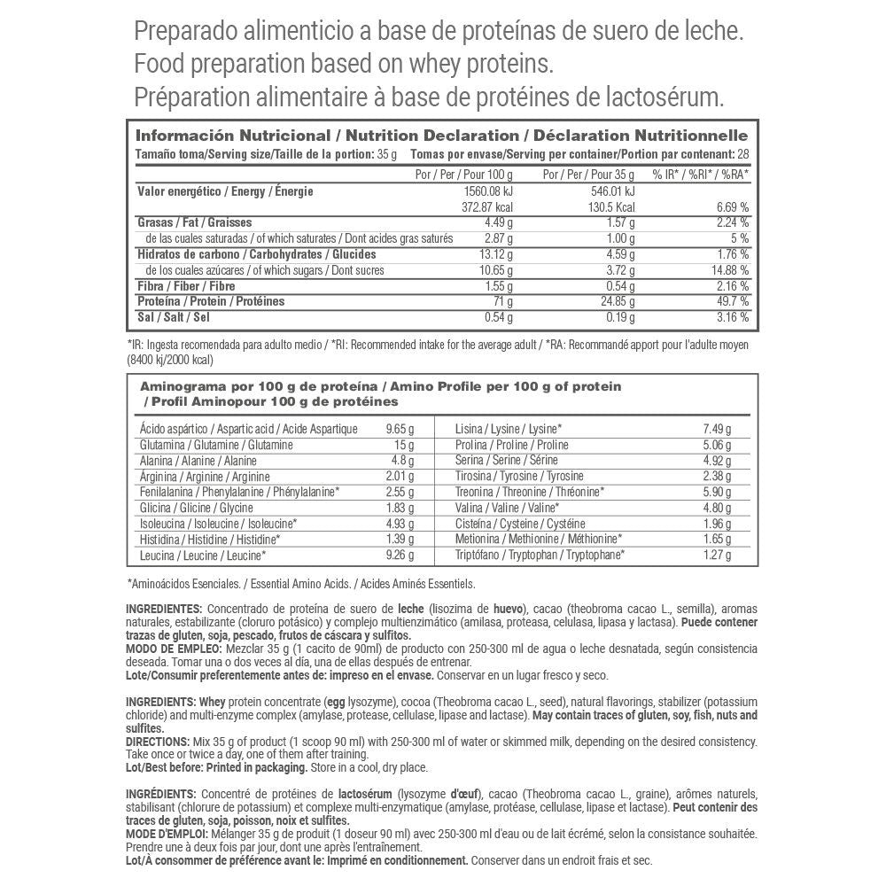 Whey Fit Nature - 1 Kg - Chocolate - Proteina Sin Azucar - Masmusculo_4