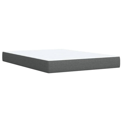 Cama Box Spring Con Colchón Tela Gris Oscuro 140x200 Cm / Vetonek_3