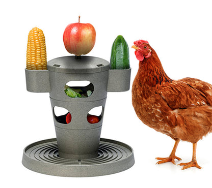 Comedero Para Pequeñas Y Grandes Gallinas - Snack Tower Para Aves De Corral - Comedero Interactivo_0