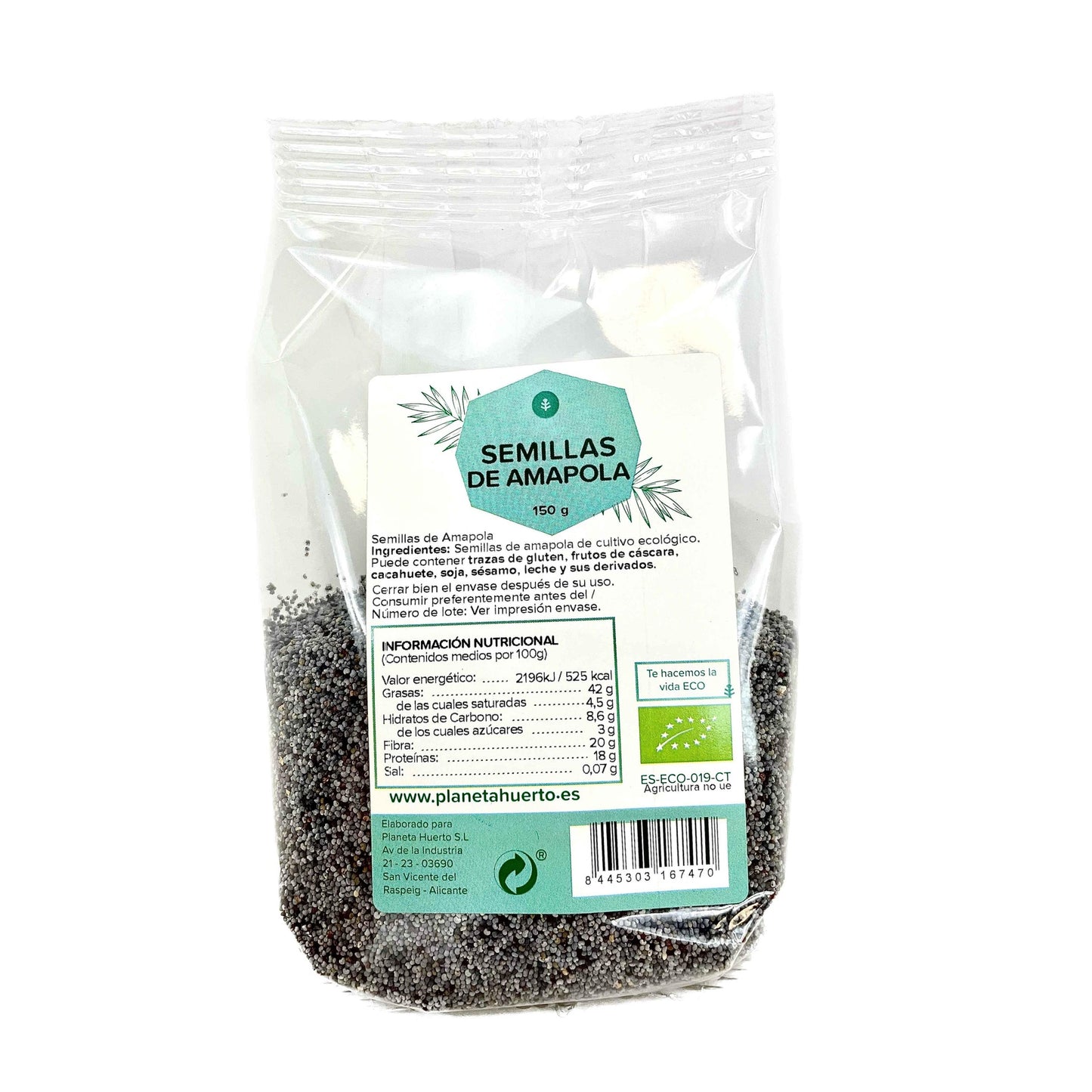 Sementes de papoila ECO Planeta Huerto 150 g 