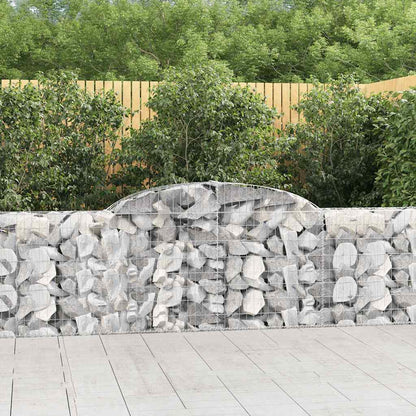 Cestas De Gaviones 7 Uds Forma De Arco Hierro 300x30x80/100 Cm_1