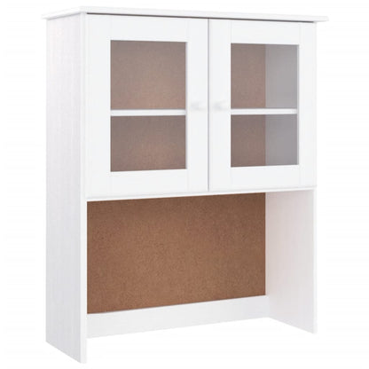Armario Superior De Tocador Alta Madera Pino Blanco 77x30x92cm / Vetonek_4