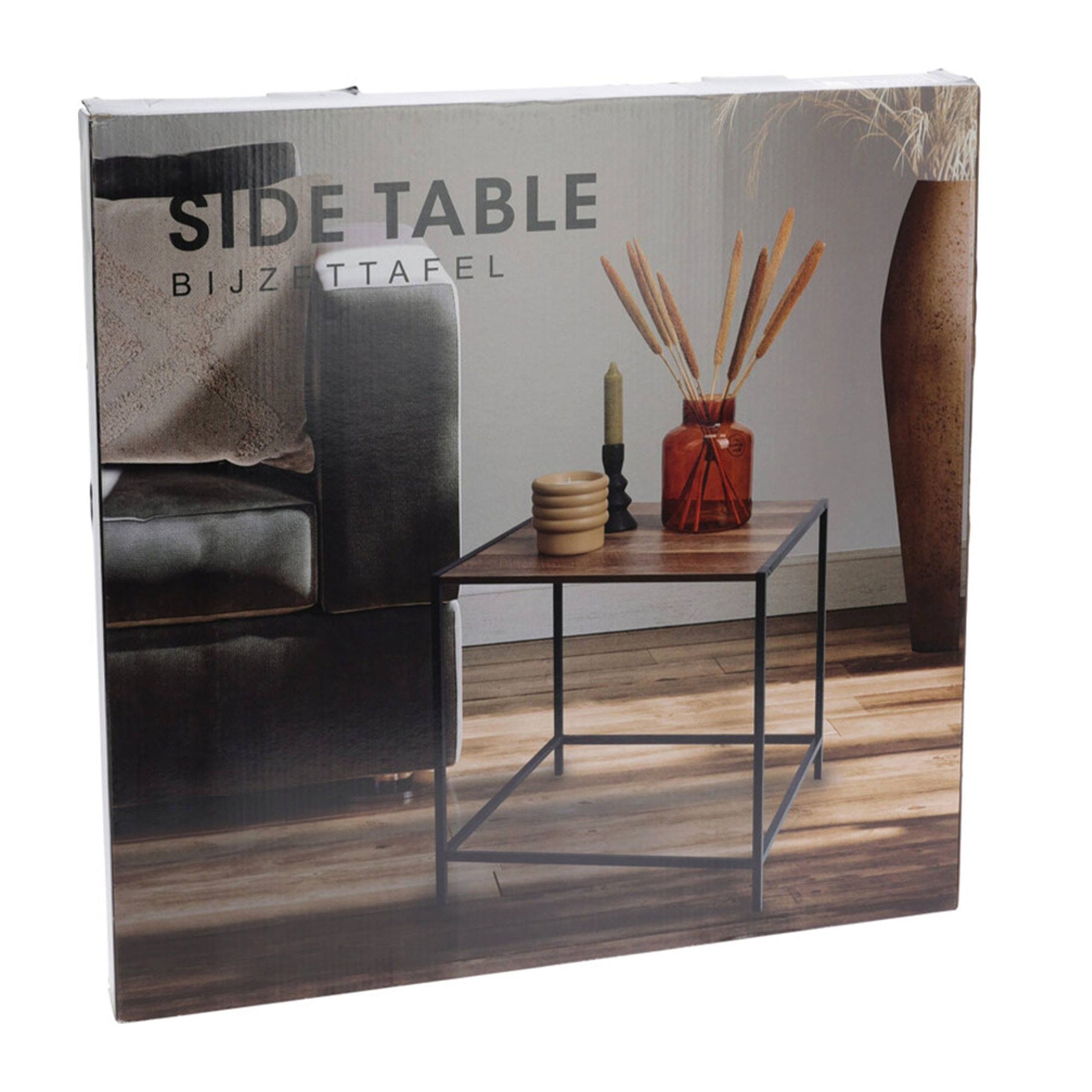 Well Home Mesa Auxiliar De Hierro Y Mdf 49x49,5x49,5cm_4