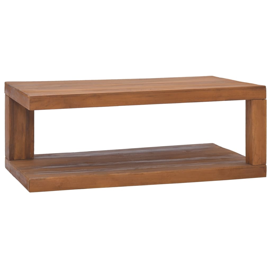 Mesa De Centro De Madera Maciza De Teca 90x50x35 Cm_3