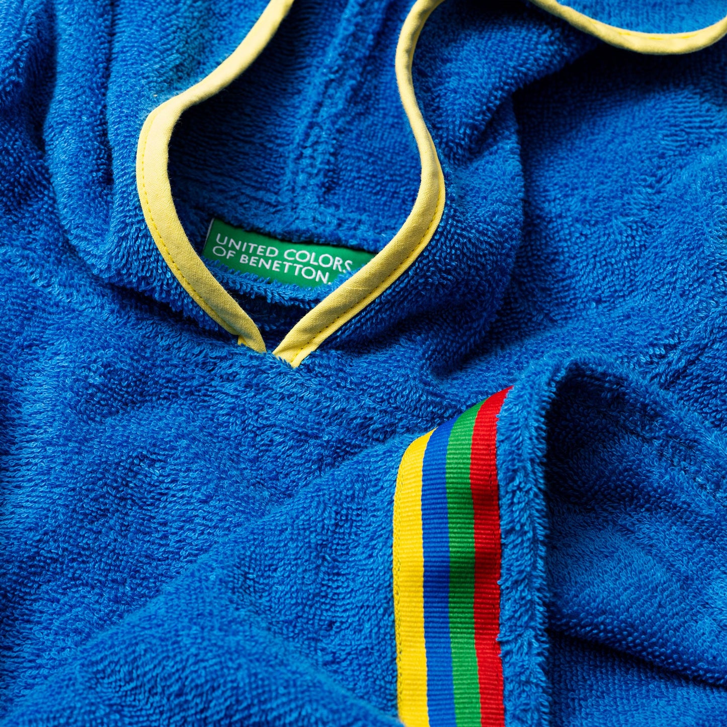 Albornoz Poncho De Niño 65x65cm 360 Gsm 100% Algodón Azul Kids_5