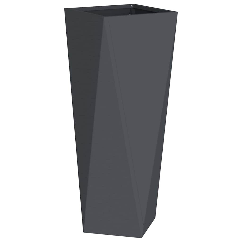 Jardinera 2 Pcs Antracita 30 X 30 X 75 Cm Acero_4