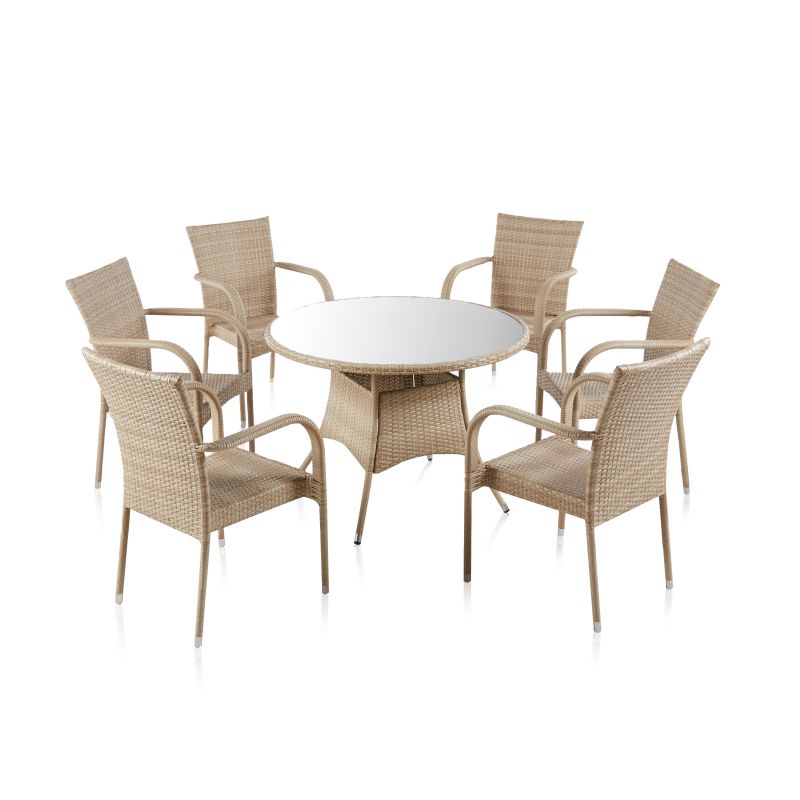 Pack 2 Sillas De Exterior Xara Rattán, Rattan, 60 X 91 X 58_4