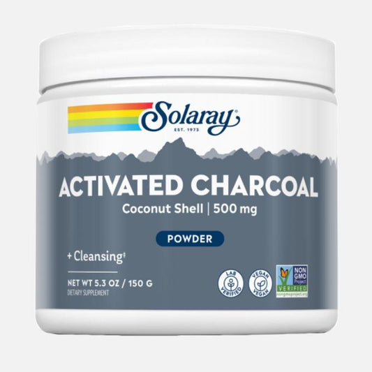 Carvão de coco ativado Solaray, 75 g