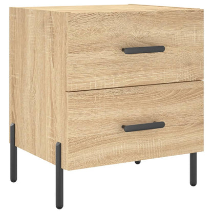 Mesita Noche 2 Uds Madera Ingeniería Roble Sonoma 40x35x47,5 Cm_3
