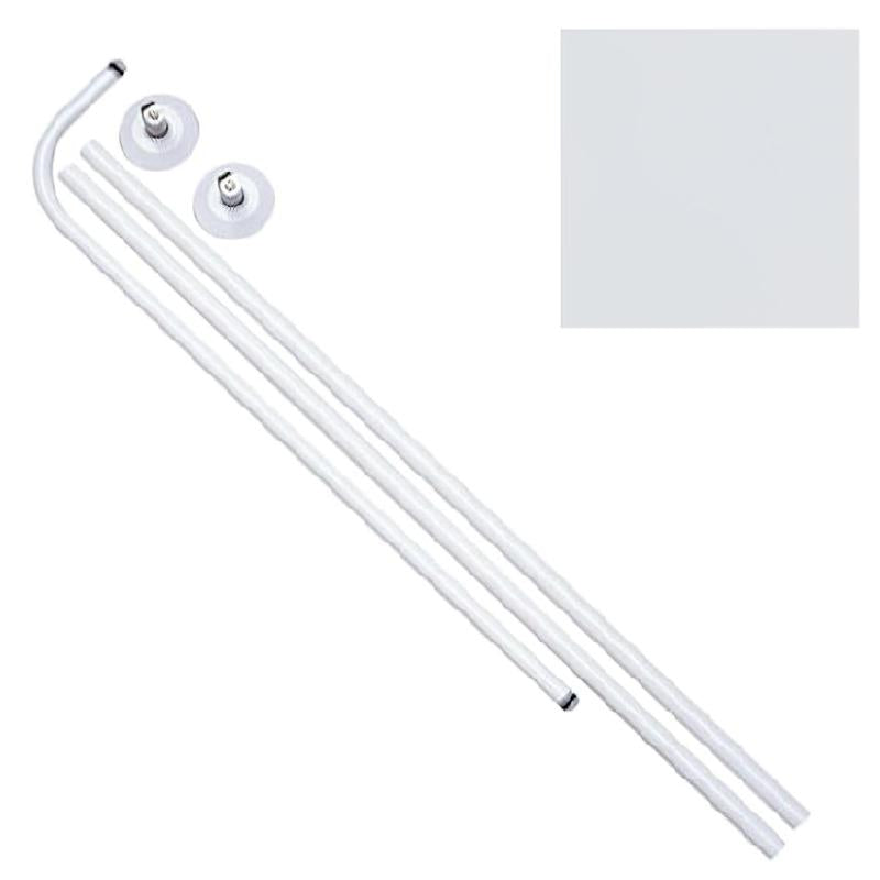 Barra Baño Curva 18 Mm. (80x 80 A 122) Blanco_0