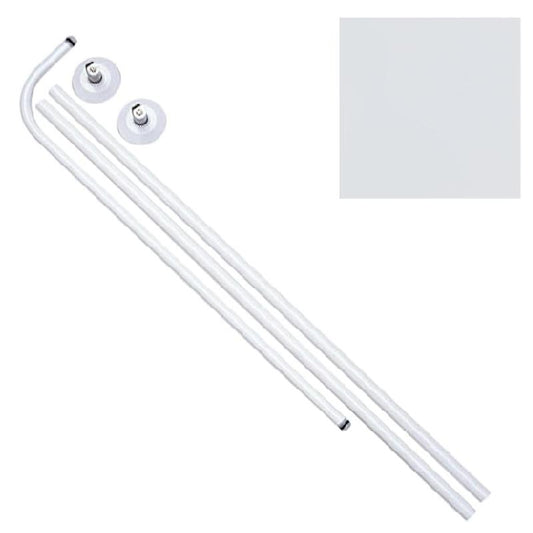 Barra Baño Curva 18 Mm. (80x 80 A 122) Blanco_0