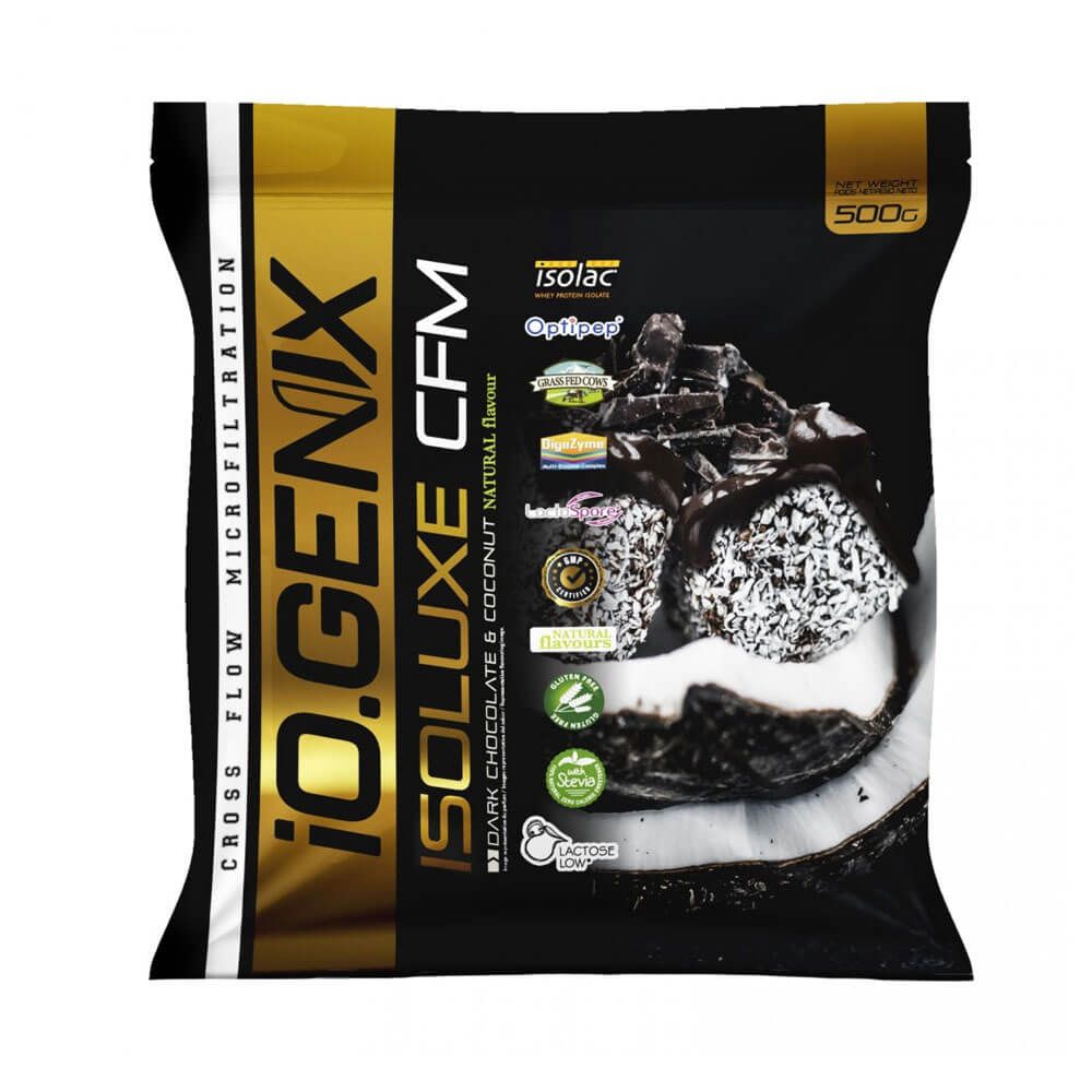 Isoluxe Cfm - 500g - Chocolate Negro Con Coco - Proteína De Aislado De Suero Isolate - Io.genix_0