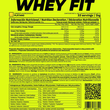 Whey Fit - 1kg - Platano - Aumenta La Masa Muscular - Masmusculo_4